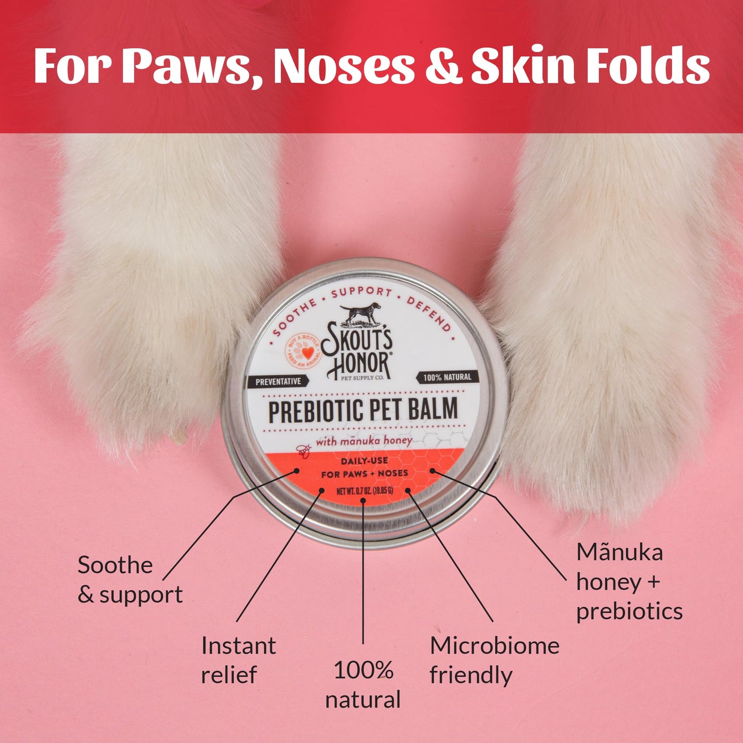 Prebiotic Paw & Nose Balm – Natural Skin Care