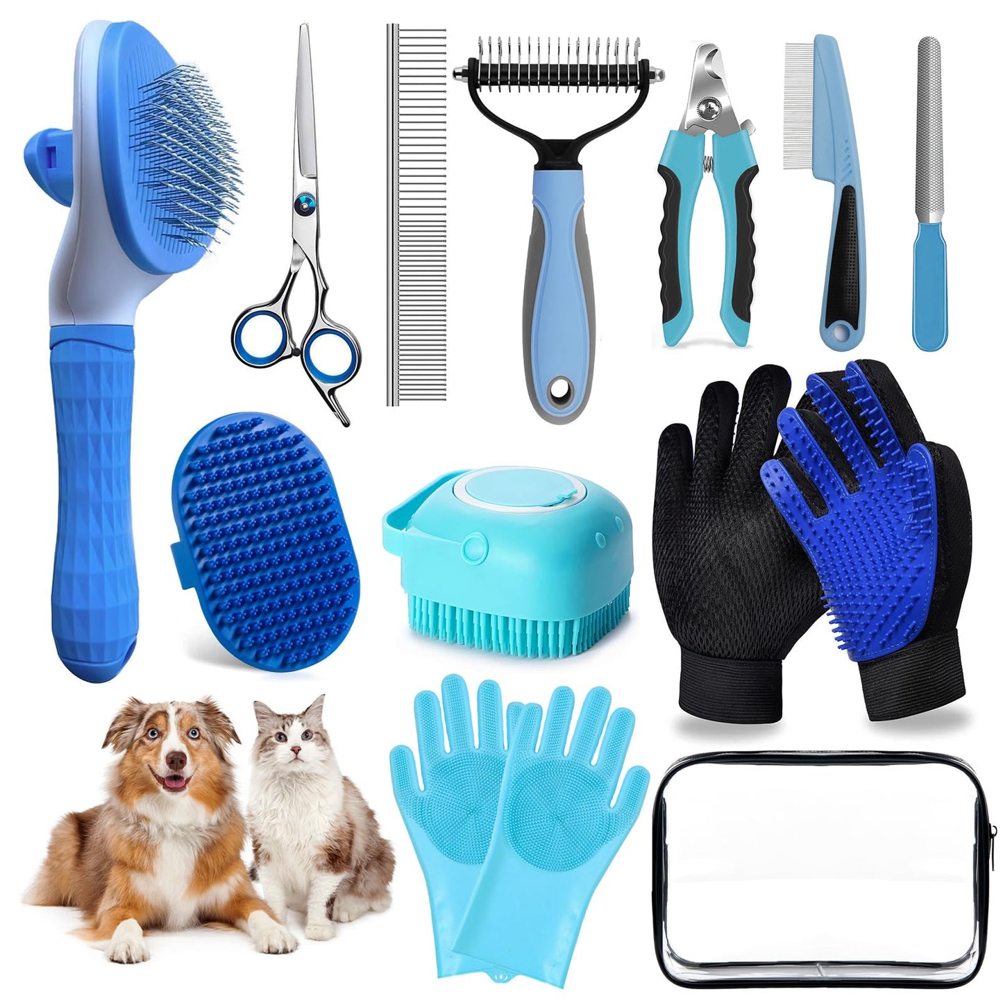 Dog Grooming Brush & Nail Care Kit – Shedding & Dematting