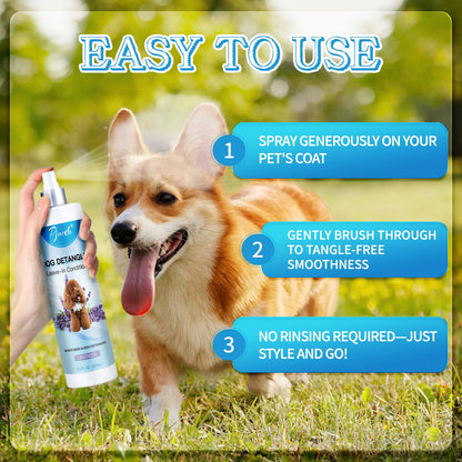 Dog Detangler & Leave-In Conditioner Spray – Lavender Scent