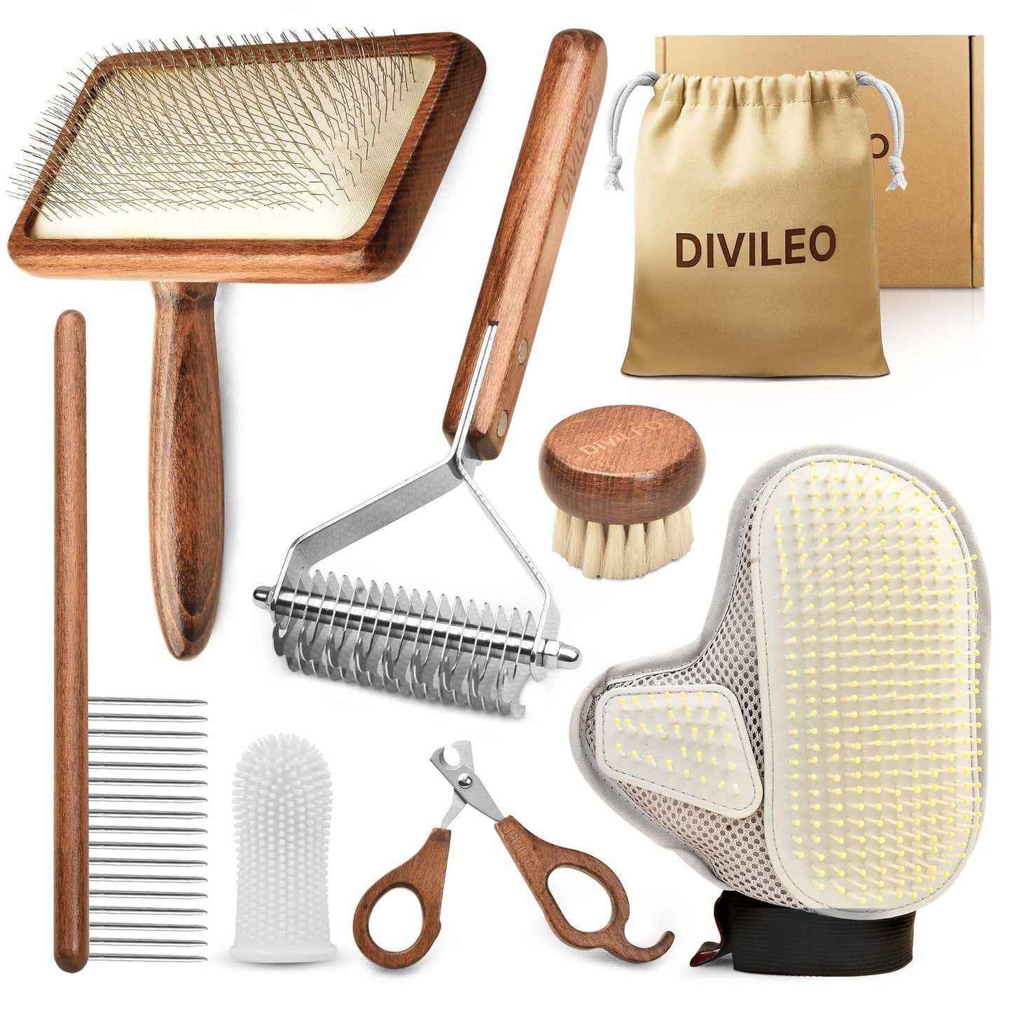 Premium Pet Grooming Kit – Brush, Comb & Nail Care