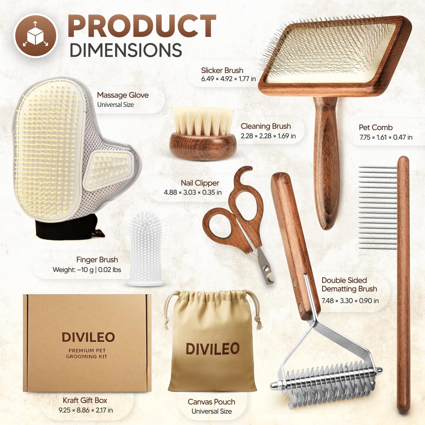 Premium Pet Grooming Kit – Brush, Comb & Nail Care